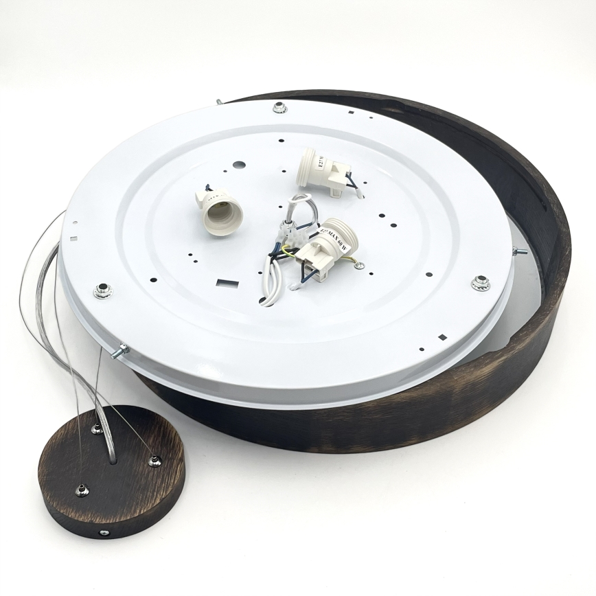 Brilagi - LED luster na sajli CARVALHO SMOKEY 3xE27/60W/230V hrast prečnik 47,5 cm