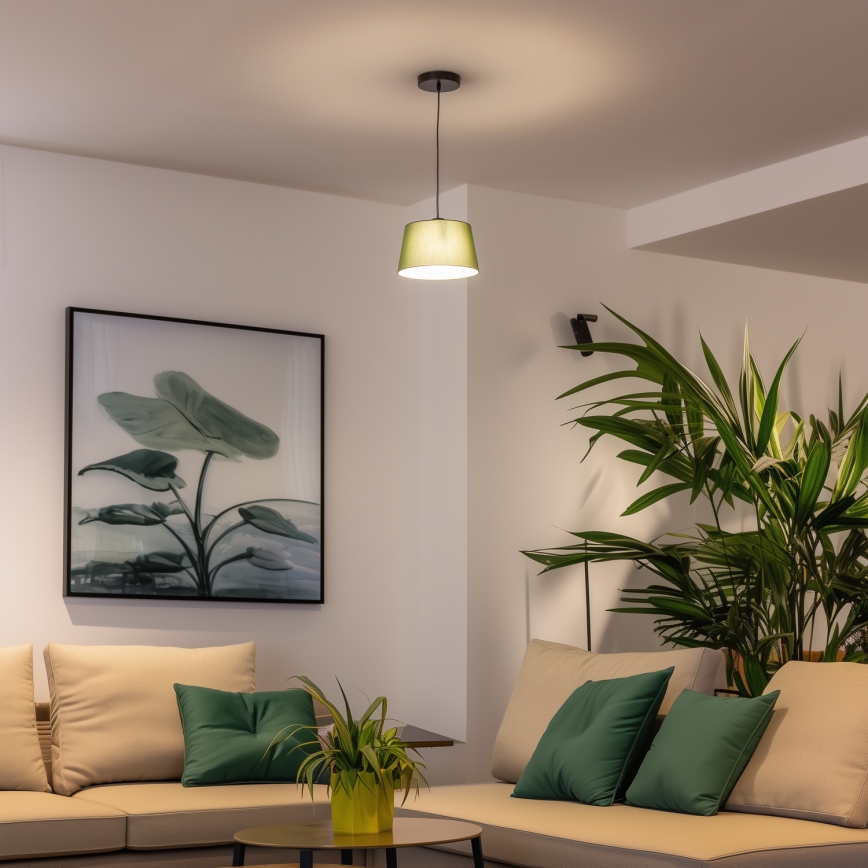 Brilagi - LED luster na sajli CERIA 1x E27/40W/230V, prečnika 25 cm, zelena