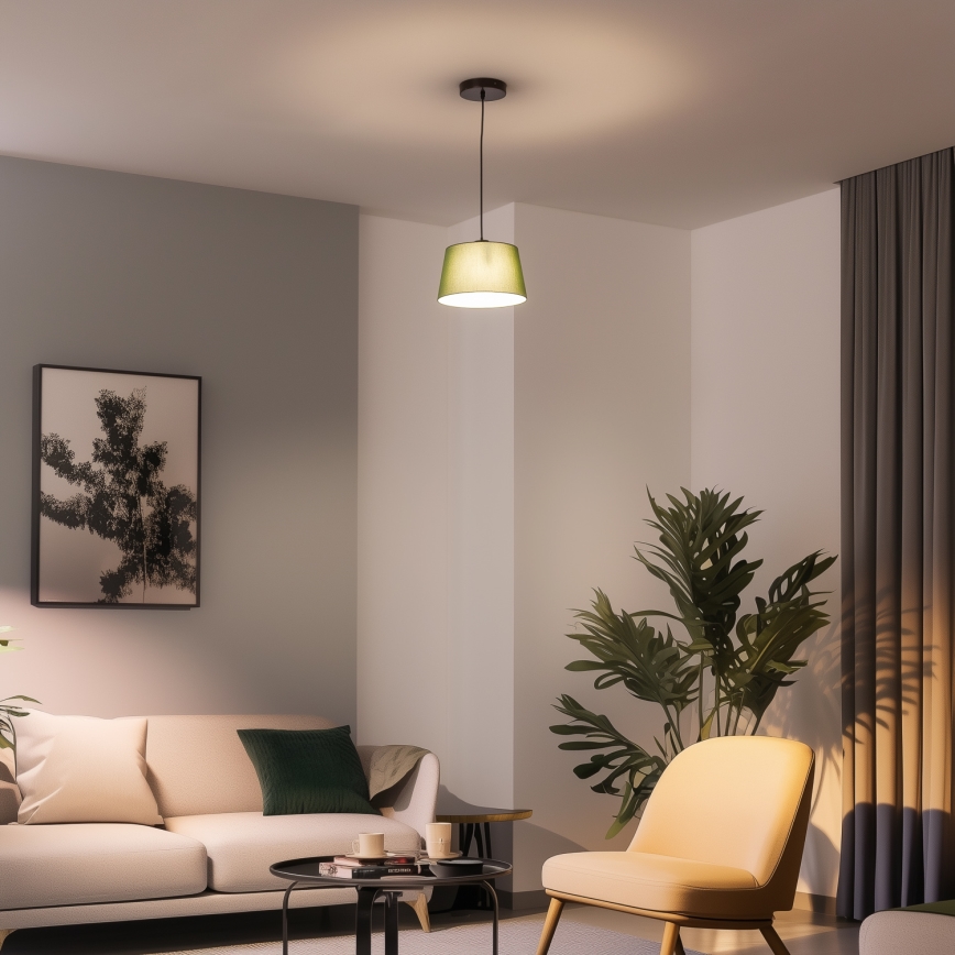 Brilagi - LED luster na sajli CERIA 1x E27/40W/230V, prečnika 25 cm, zelena