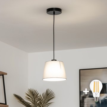 Brilagi - LED luster na sajli CERIA 1xE27/40W/230V, prečnik 20,5 cm, siva