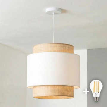 Brilagi - LED luster na sajli CERIA 1xE27/40W/230V prečnik 30 cm bež/bela