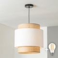 Brilagi - LED luster na sajli CERIA 1xE27/40W/230V prečnik 30 cm crna/bež/bela