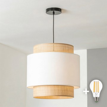 Brilagi - LED luster na sajli CERIA 1xE27/40W/230V prečnik 30 cm crna/bež/bela