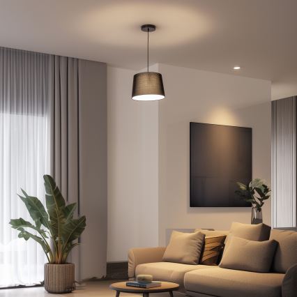 Brilagi - LED luster na sajli CERIA 1xE27/40W/230V prečnik 30 cm crna