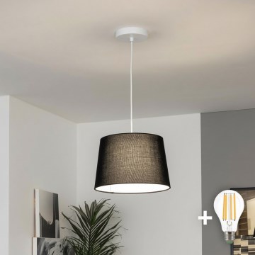 Brilagi - LED luster na sajli CERIA 1xE27/40W/230V, prečnik 30 cm, crna