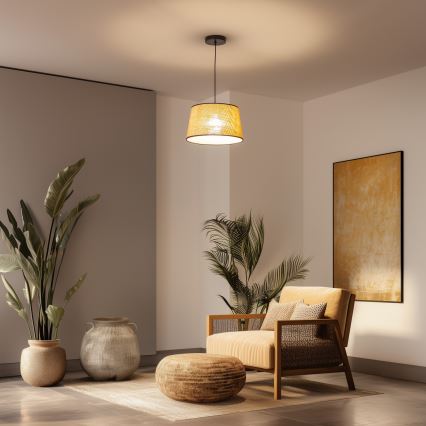 Brilagi - LED luster na sajli CERIA 1xE27/40W/230V prečnik 35 cm bež