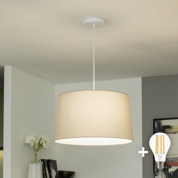 Brilagi - LED luster na sajli CERIA 1xE27/40W/230V prečnik 45 cm bež