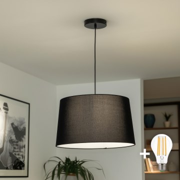 Brilagi - LED luster na sajli CERIA 1xE27/40W/230V prečnik 45 cm crna