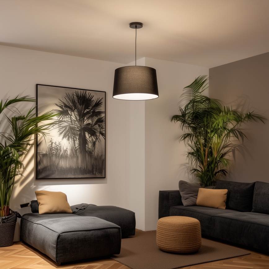 Brilagi - LED luster na sajli CERIA 1xE27/40W/230V prečnik 45 cm crna