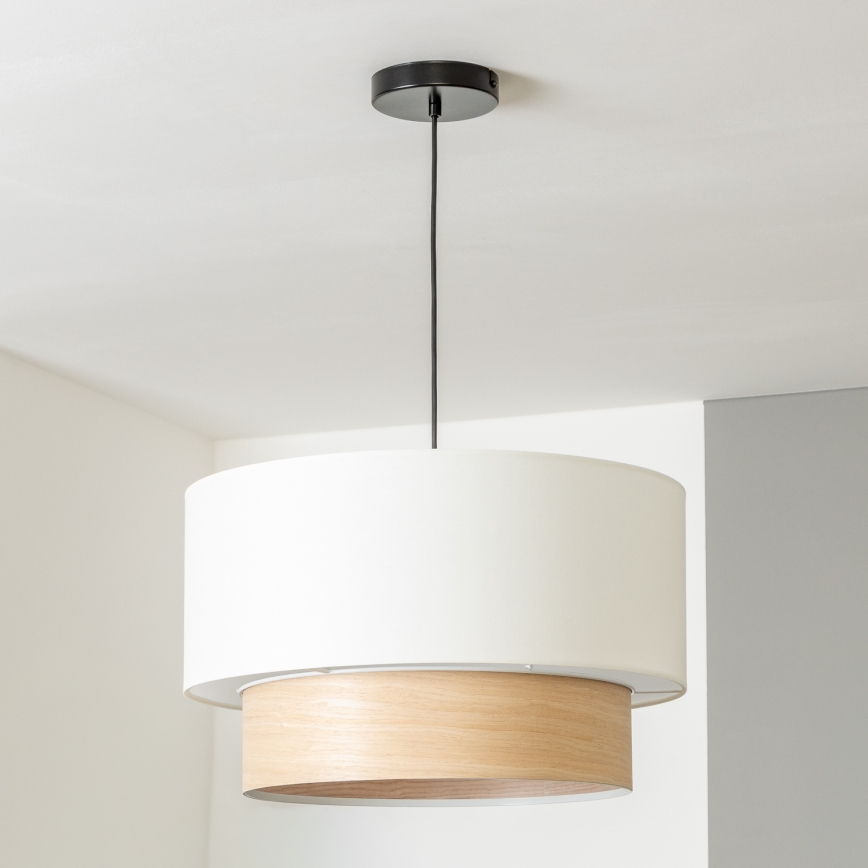Brilagi - LED luster na sajli CERIA 1xE27/40W/230V prečnik 50 cm bela/bež