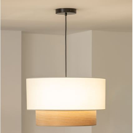 Brilagi - LED luster na sajli CERIA 1xE27/40W/230V prečnik 50 cm bela/bež