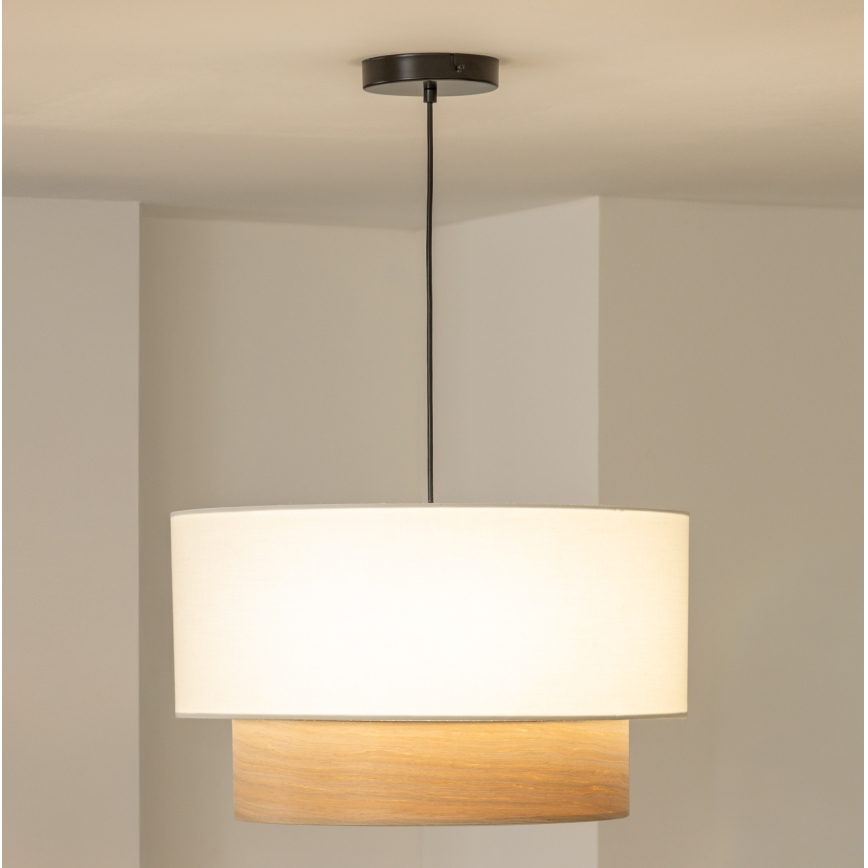 Brilagi - LED luster na sajli CERIA 1xE27/40W/230V prečnik 50 cm bela/bež