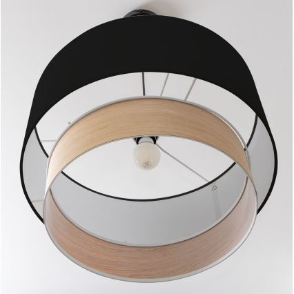 Brilagi - LED luster na sajli CERIA 1xE27/40W/230V prečnik 50 cm crna/bež