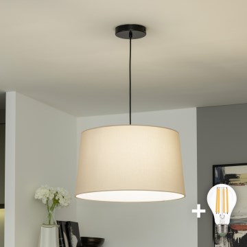 Brilagi - LED luster na sajli CERIA 1xE27/40W/230V prečnika 45 cm, bež