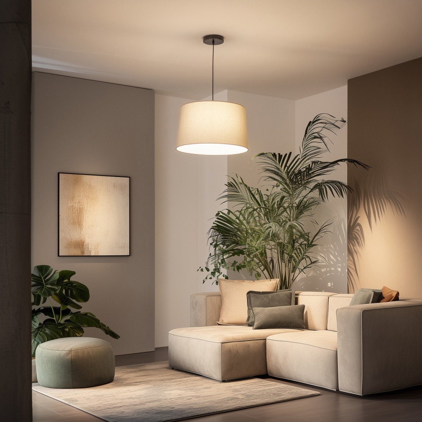 Brilagi - LED luster na sajli CERIA 1xE27/40W/230V prečnika 45 cm, bež