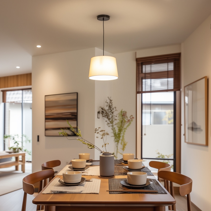 Brilagi - LED luster na sajli CERIA 1xE27/40W/230V Ø 30 cm bež