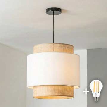 Brilagi - LED luster na sajli CERIA 1xE27/40W/230V Ø 40 cm crna/bež/bela