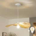Brilagi - LED luster na sajli CERIA BOHO, 1x E27/40W/230V, prečnik 60 cm, od rafije