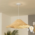 Brilagi - LED luster na sajli CERIA BOHO 1xE27/40W/230V pr. 70 cm ratan