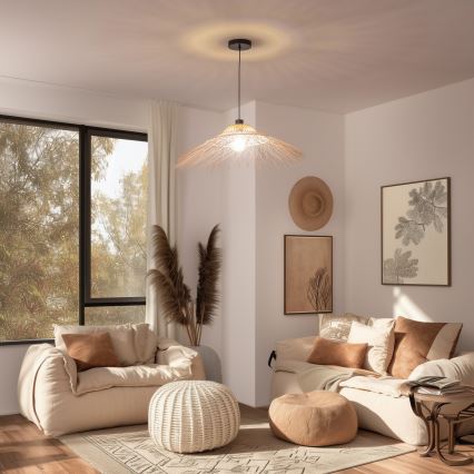 Brilagi - LED luster na sajli CERIA BOHO 1xE27/40W/230V prečnik 100 cm bambus