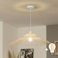 Brilagi - LED luster na sajli CERIA BOHO 1xE27/40W/230V prečnik 100 cm bambus
