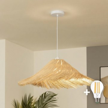 Brilagi - LED luster na sajli CERIA BOHO 1xE27/40W/230V prečnik 100 cm ratan