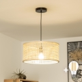 Brilagi - LED luster na sajli CERIA BOHO 1xE27/40W/230V, prečnik 25 cm, od bambusa