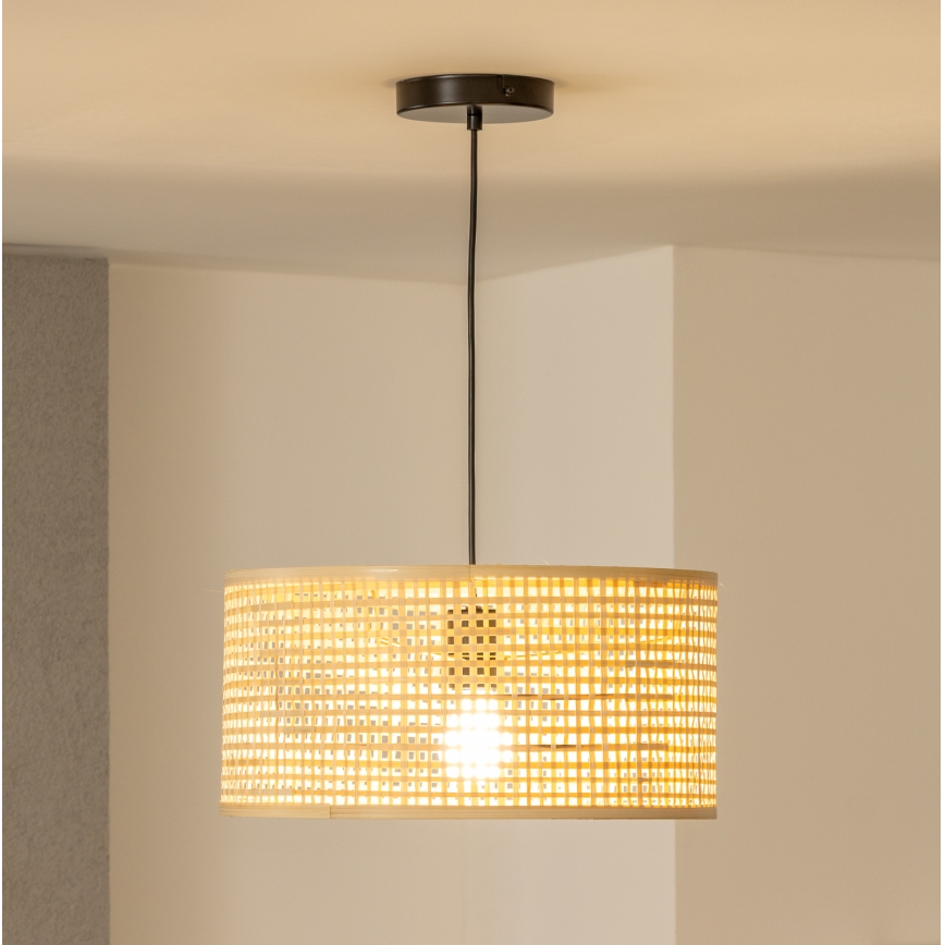 Brilagi - LED luster na sajli CERIA BOHO 1xE27/40W/230V, prečnik 25 cm, od bambusa