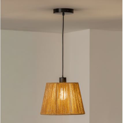 Brilagi - LED luster na sajli CERIA BOHO 1xE27/40W/230V, prečnik 28 cm, braon