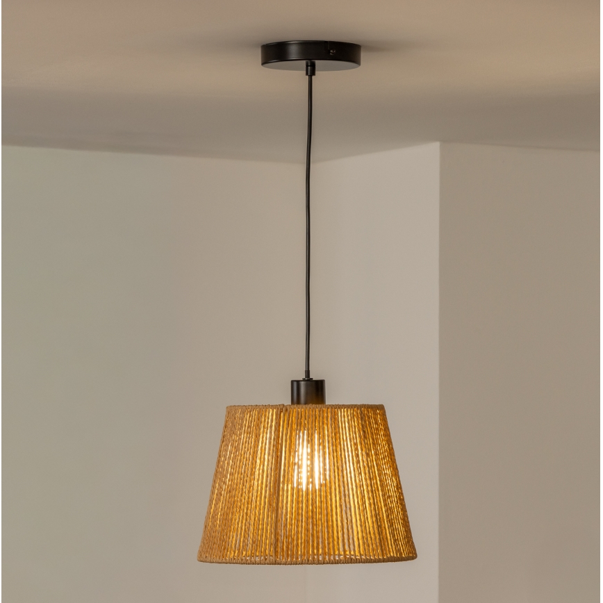Brilagi - LED luster na sajli CERIA BOHO 1xE27/40W/230V, prečnik 28 cm, braon