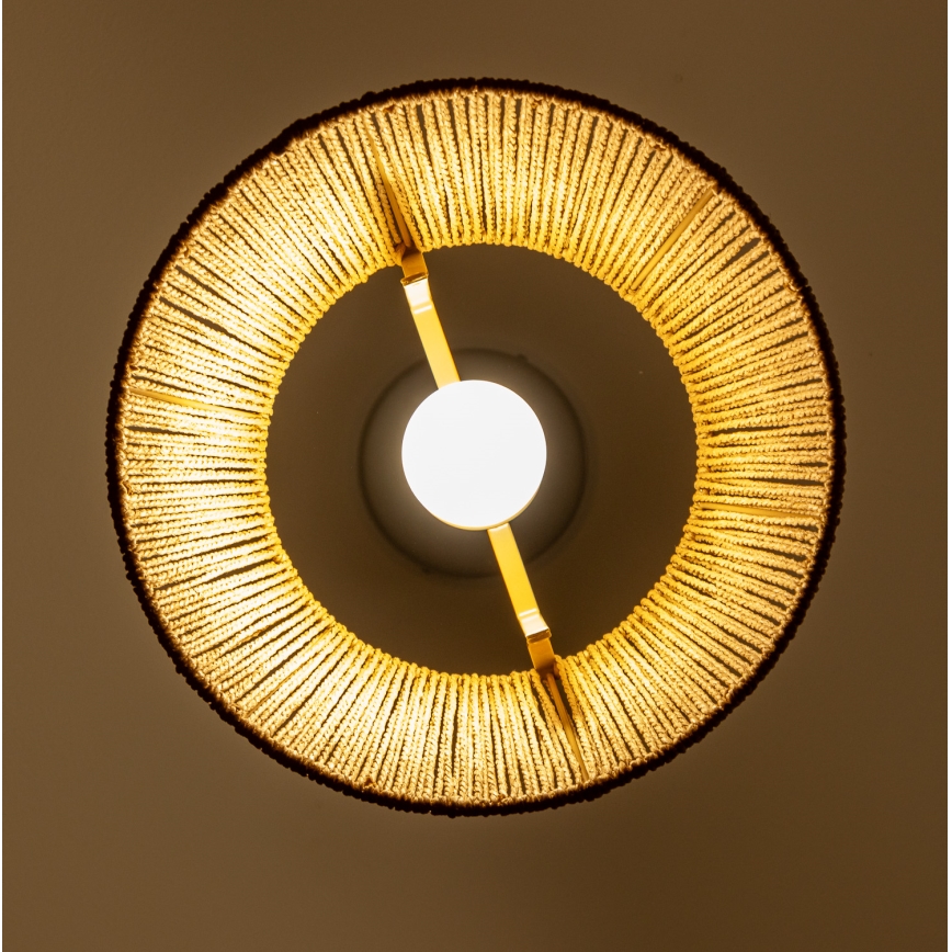 Brilagi - LED luster na sajli CERIA BOHO 1xE27/40W/230V, prečnik 28 cm, braon