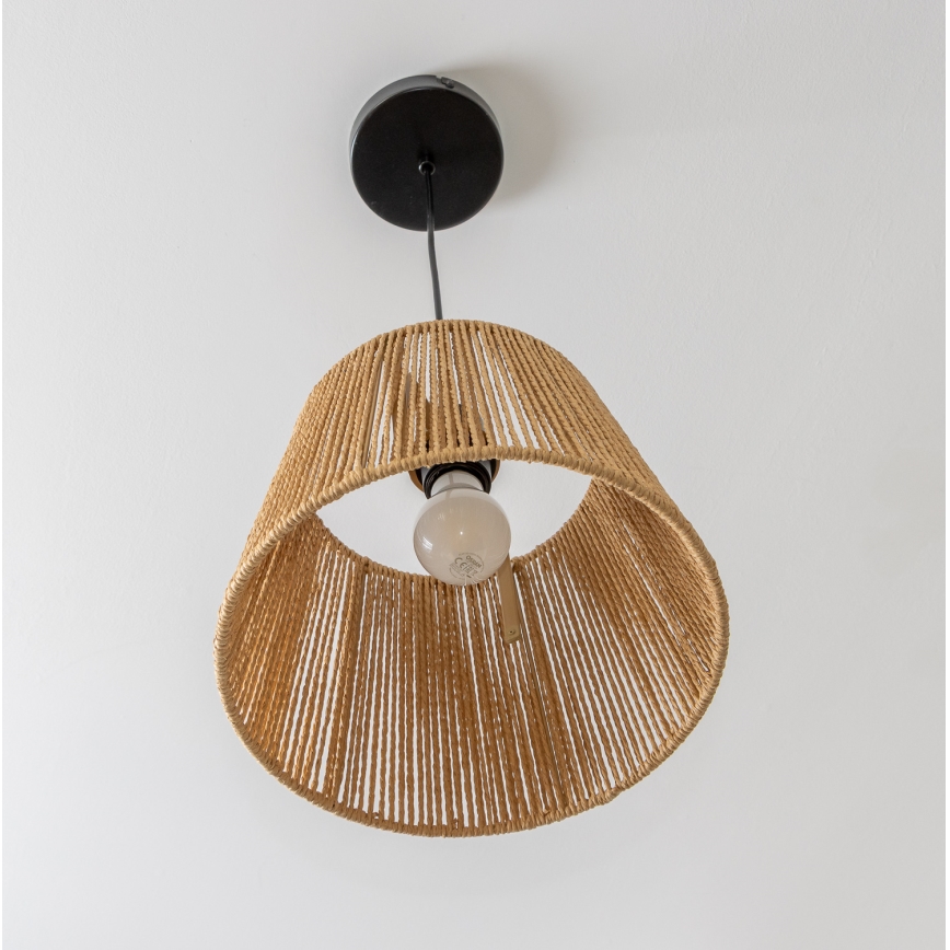 Brilagi - LED luster na sajli CERIA BOHO 1xE27/40W/230V, prečnik 28 cm, braon