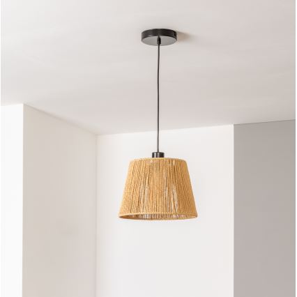 Brilagi - LED luster na sajli CERIA BOHO 1xE27/40W/230V, prečnik 28 cm, braon