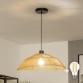 Brilagi - LED luster na sajli CERIA BOHO 1xE27/40W/230V, prečnik 50 cm, braon
