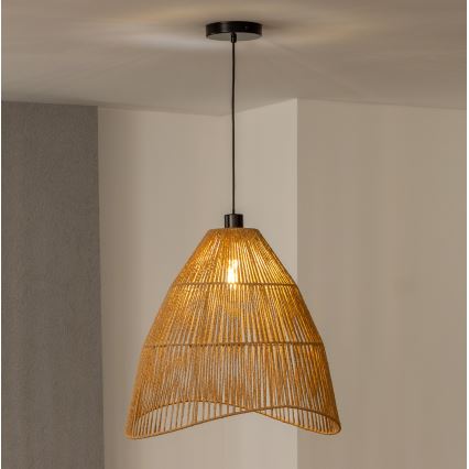 Brilagi - LED luster na sajli CERIA BOHO 1xE27/40W/230V prečnik 50 cm braon