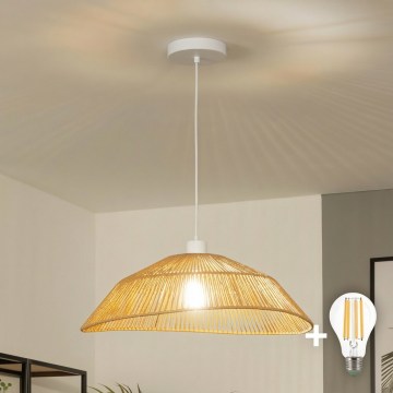 Brilagi - LED luster na sajli CERIA BOHO 1xE27/40W/230V, prečnik 50 cm, smeđa