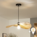 Brilagi - LED luster na sajli CERIA BOHO 1xE27/40W/230V, prečnik 60 cm, rafija