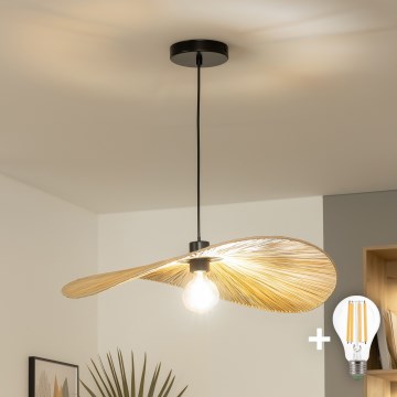 Brilagi - LED luster na sajli CERIA BOHO 1xE27/40W/230V, prečnik 60 cm, rafija