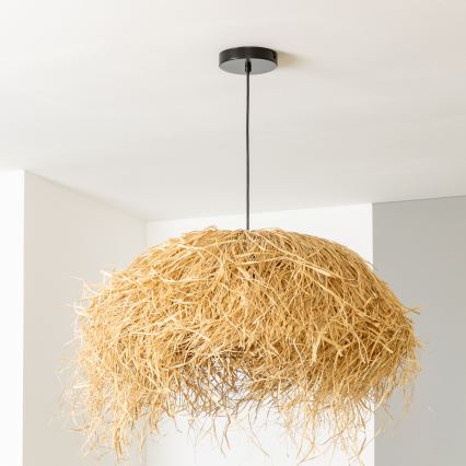 Brilagi - LED luster na sajli CERIA BOHO 1xE27/40W/230V prečnik 60 cm rafija