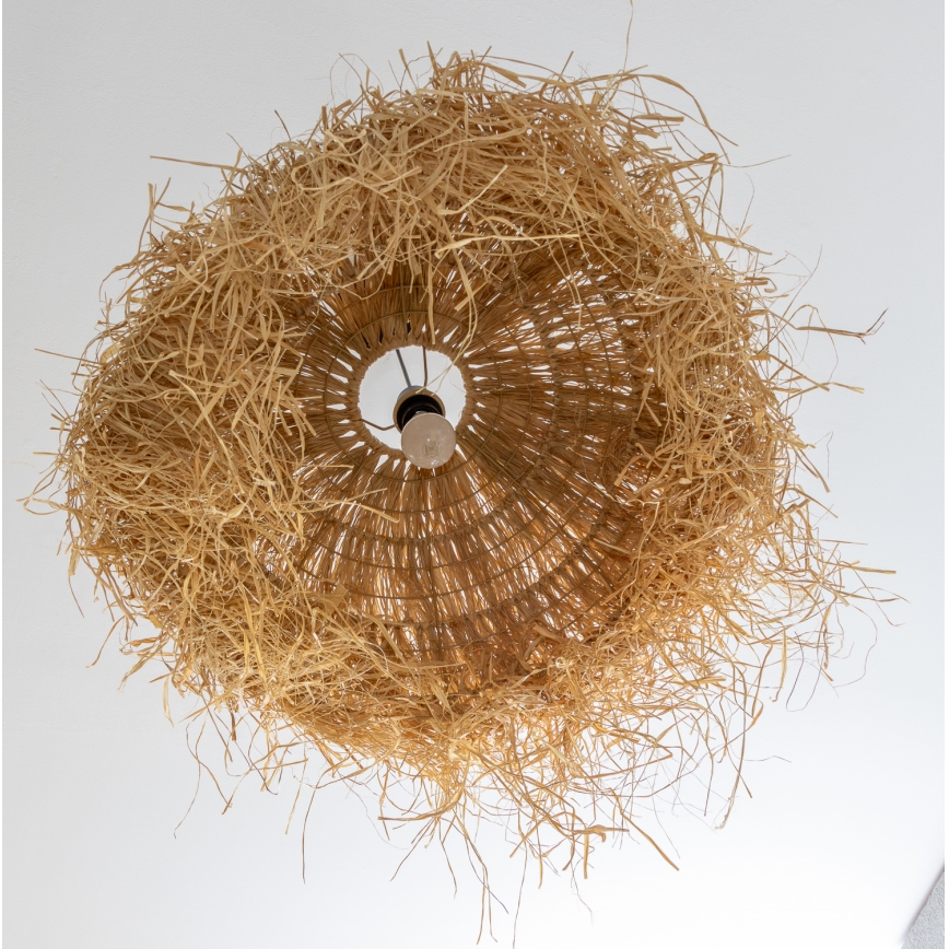 Brilagi - LED luster na sajli CERIA BOHO 1xE27/40W/230V prečnik 60 cm rafija