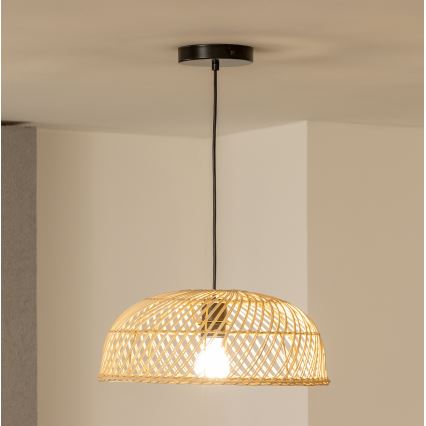 Brilagi - LED luster na sajli CERIA BOHO 1xE27/40W/230V, prečnik 60 cm, ratan