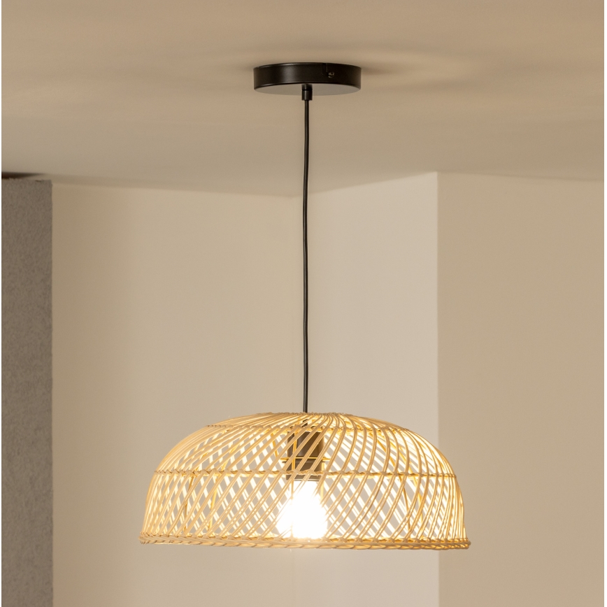 Brilagi - LED luster na sajli CERIA BOHO 1xE27/40W/230V, prečnik 60 cm, ratan
