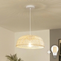 Brilagi - LED luster na sajli CERIA BOHO 1xE27/40W/230V, prečnik 60 cm, ratan