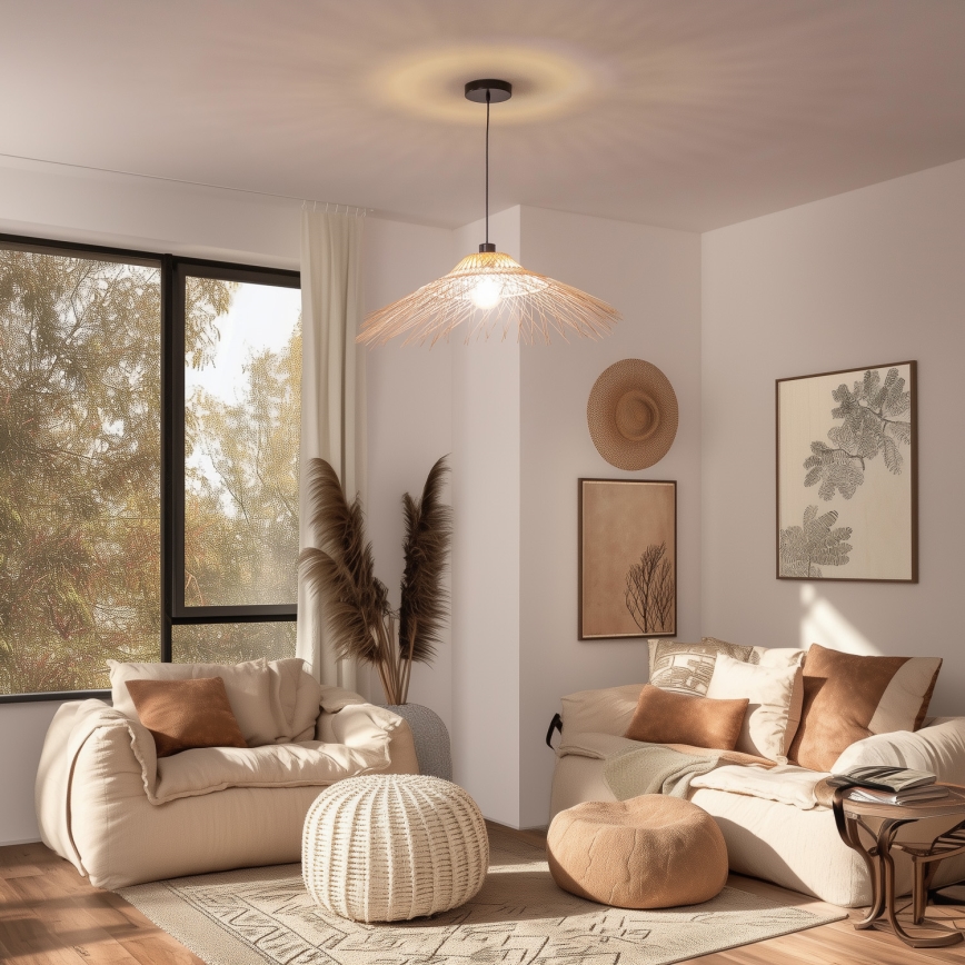 Brilagi - LED luster na sajli CERIA BOHO 1xE27/40W/230V prečnik 70 cm bambus