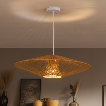 Brilagi - LED luster na sajli CERIA BOHO 1xE27/40W/230V prečnik 70 cm bela/smeđa