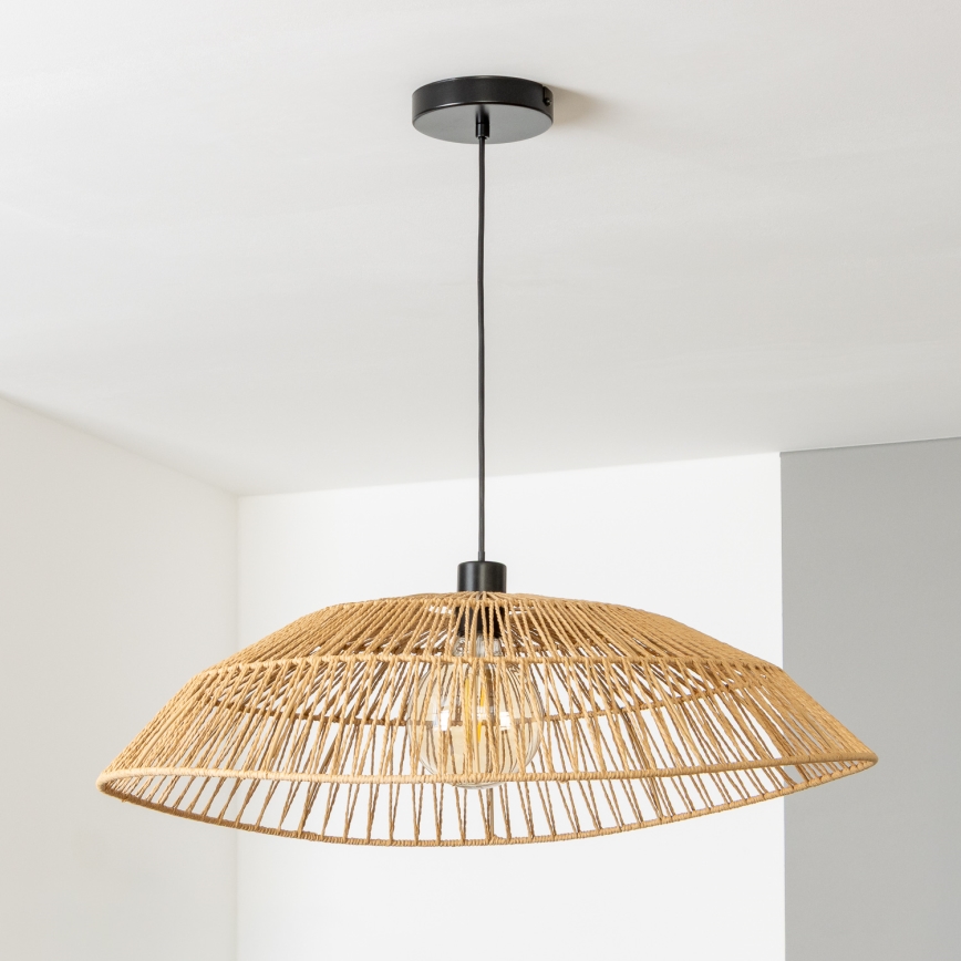 Brilagi - LED luster na sajli CERIA BOHO 1xE27/40W/230V, prečnik 70 cm, braon