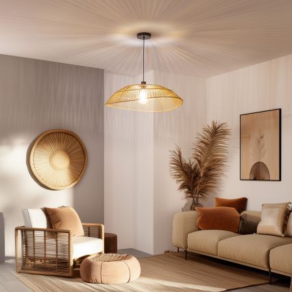 Brilagi - LED luster na sajli CERIA BOHO 1xE27/40W/230V, prečnik 70 cm, braon