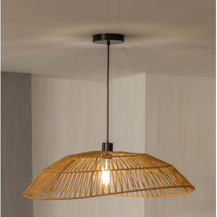 Brilagi - LED luster na sajli CERIA BOHO 1xE27/40W/230V, prečnik 70 cm, braon