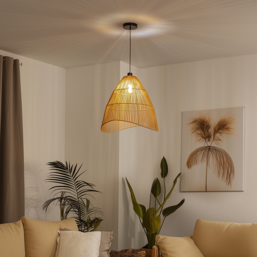 BRILAGI - LED luster na sajli CERIA BOHO 1xE27/40W/230V prečnik 70 cm braon