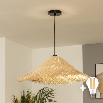 Brilagi - LED luster na sajli CERIA BOHO 1xE27/40W/230V prečnik 70 cm ratan